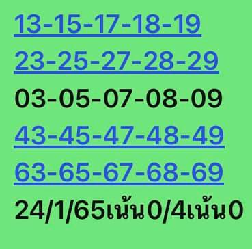 หวยหุ้นวันนี้ 24/1/65 ชุดที่ 3