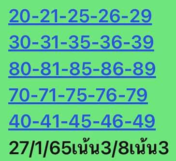 หวยหุ้นวันนี้ 27/1/65 ชุดที่ 2