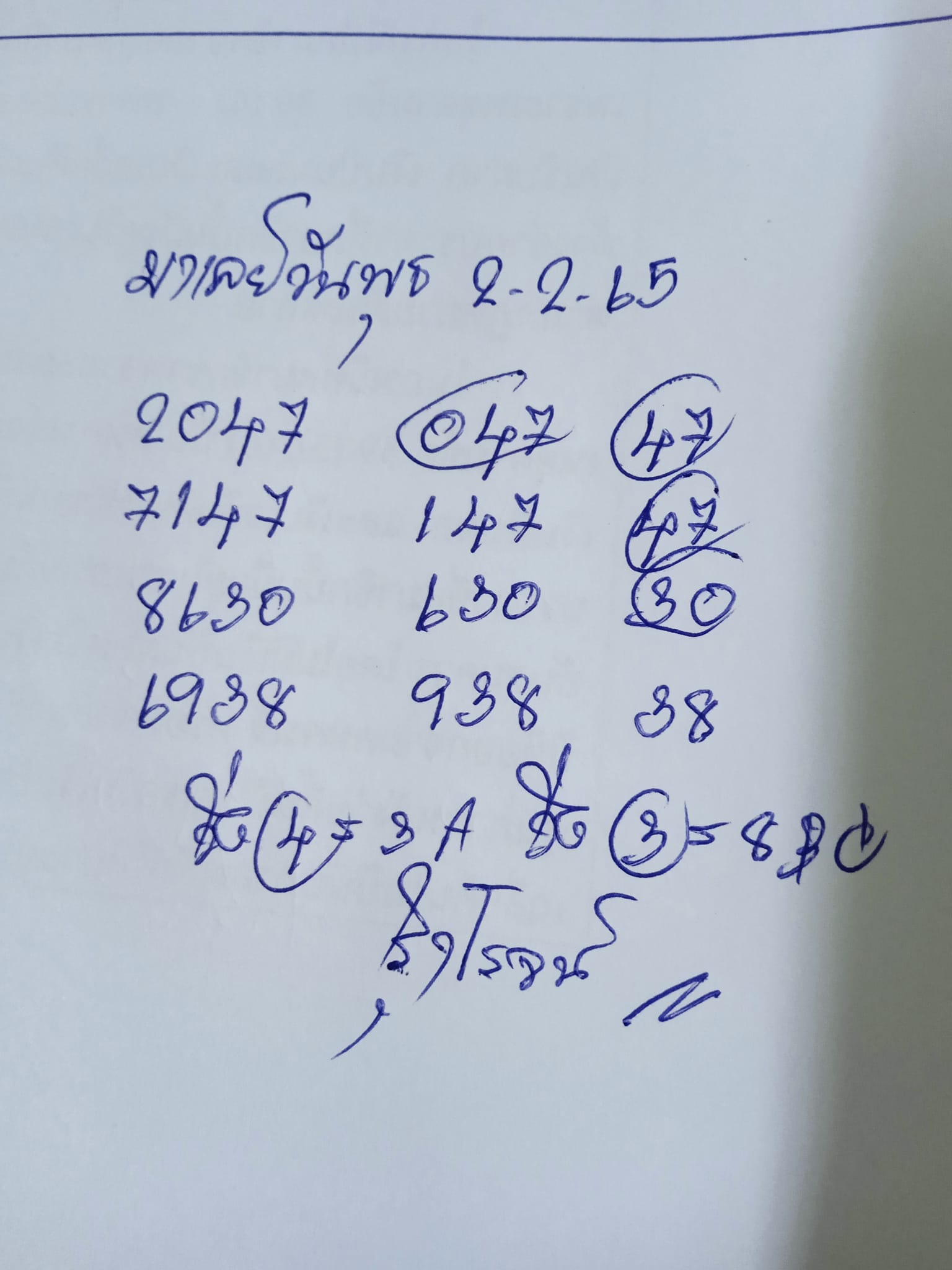 หวยมาเลย์วันนี้ 2/2/65 ชุดที่ 11