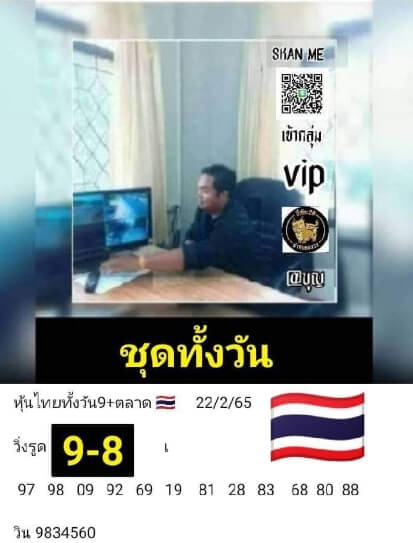 หวยหุ้นวันนี้ 22/2/65 ชุดที่ 10