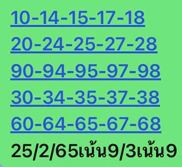 หวยหุ้นวันนี้ 25/2/65 ชุดที่ 2