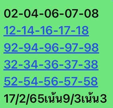 หวยหุ้นวันนี้ 17/2/65 ชุดที่ 5