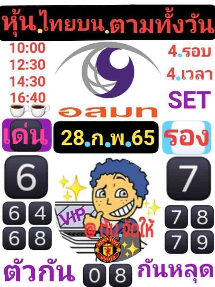 หวยหุ้นวันนี้ 28/2/65 ชุดที่ 7