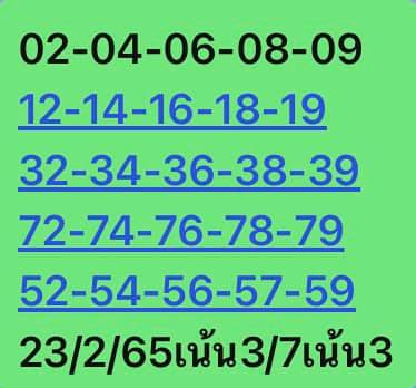 หวยหุ้นวันนี้ 23/2/65 ชุดที่ 3
