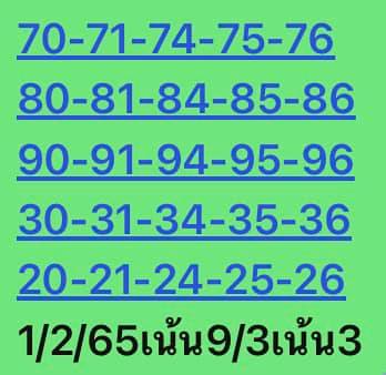 หวยหุ้นวันนี้ 1/2/65 ชุดที่ 9