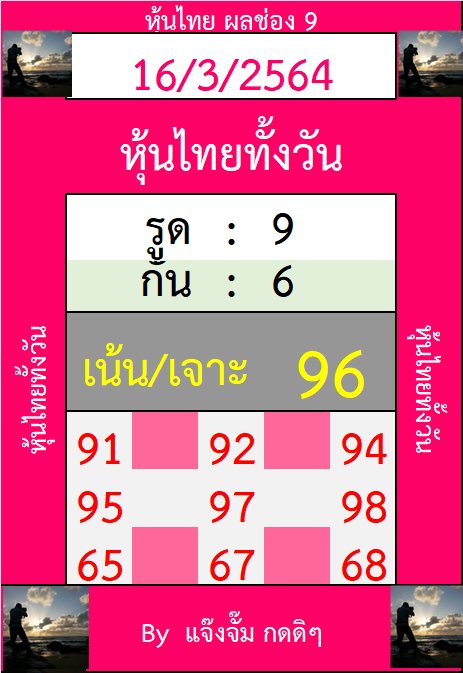 หวยหุ้นวันนี้ 16/3/65 ชุดที่ 3