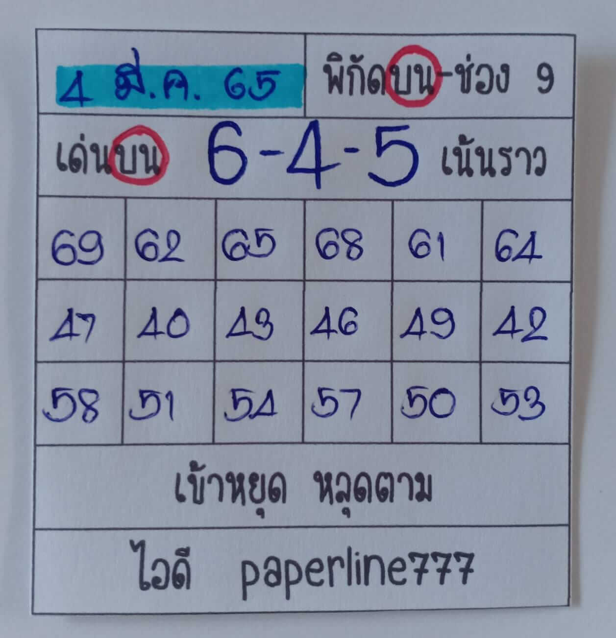 หวยหุ้นวันนี้ 4/3/65 ชุดที่ 6