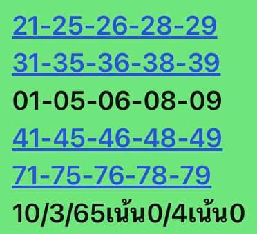 หวยหุ้นวันนี้ 10/3/65 ชุดที่ 10