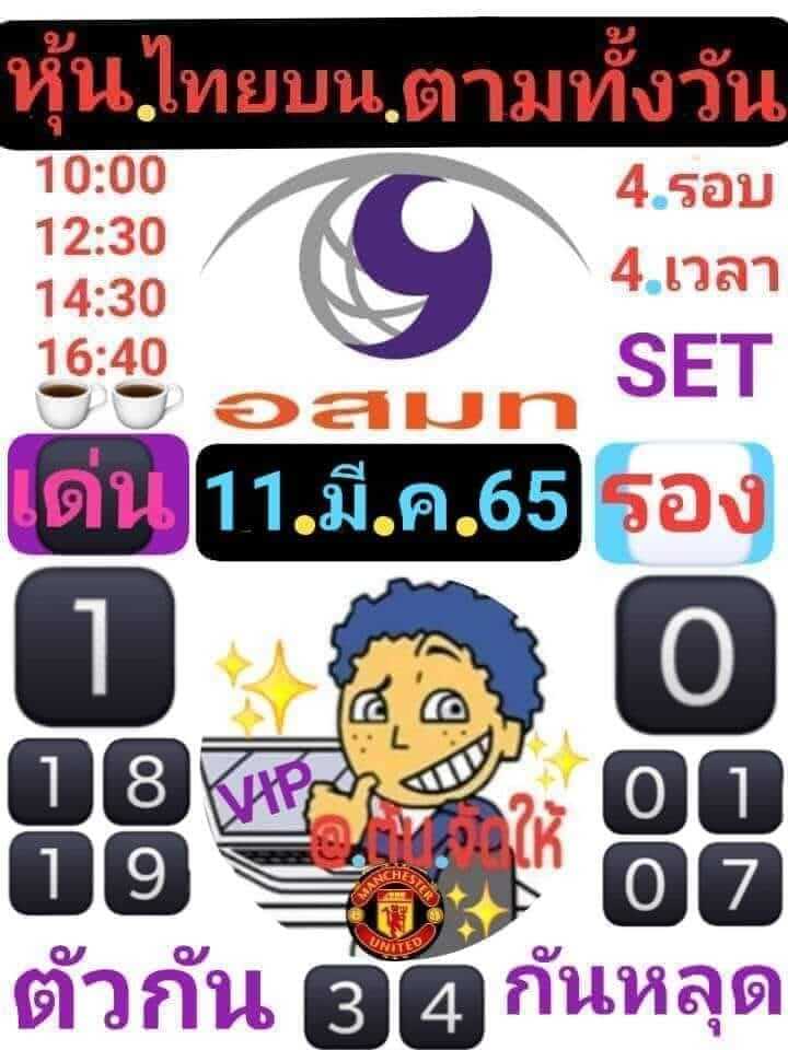 หวยหุ้นวันนี้ 11/3/65 ชุดที่ 8