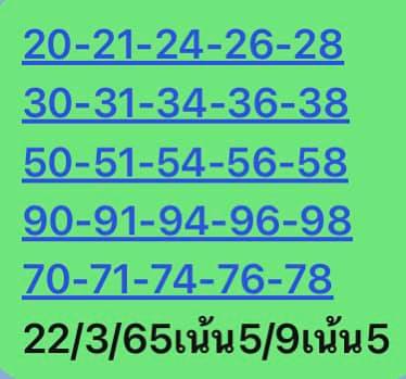 หวยหุ้นวันนี้ 22/3/65 ชุดที่ 3