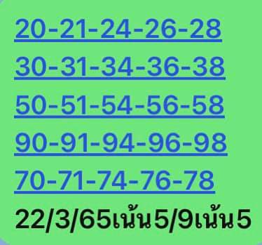 หวยหุ้นวันนี้ 22/3/65 ชุดที่ 3