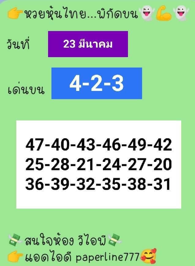 หวยหุ้นวันนี้ 23/3/65 ชุดที่ 4