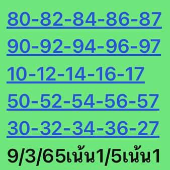 หวยหุ้นวันนี้ 9/3/65 ชุดที่ 5