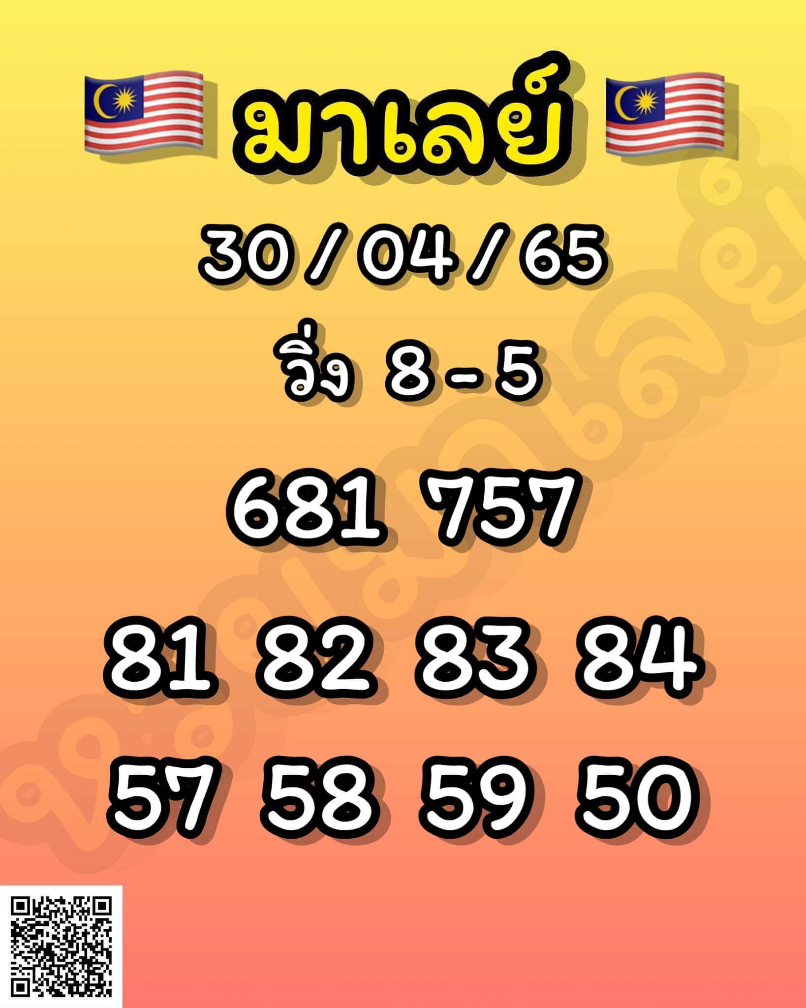 หวยมาเลย์วันนี้ 30/4/65 ชุดที่ 7