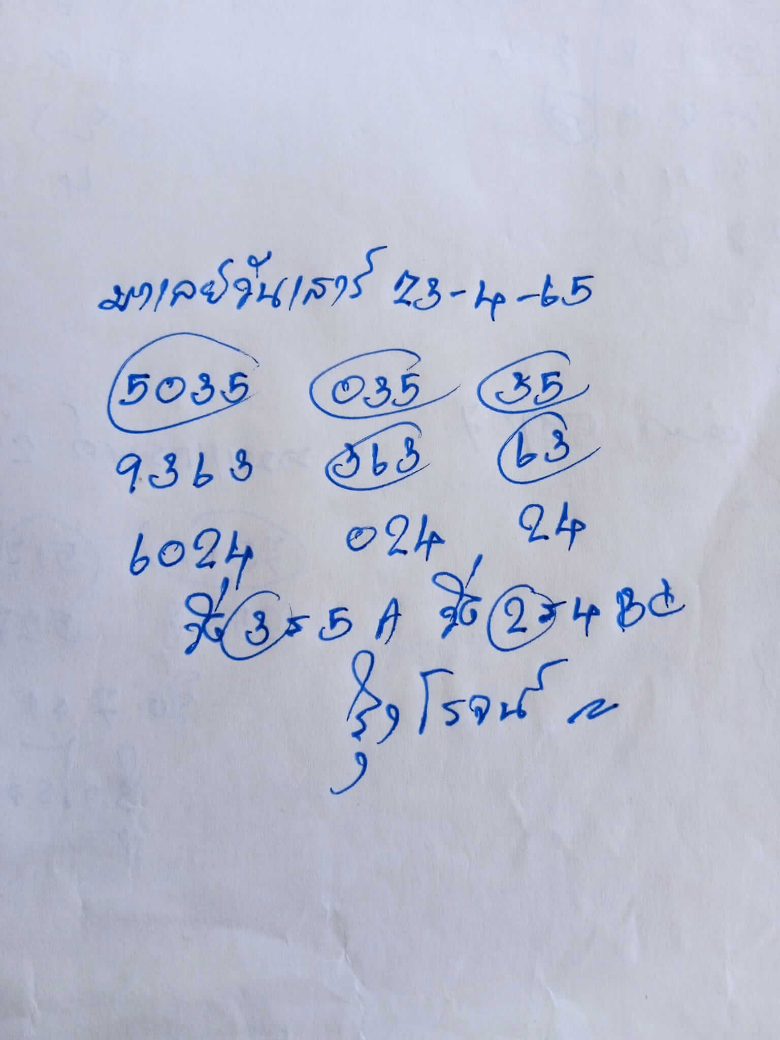 หวยมาเลย์วันนี้ 23/4/65 ชุดที่ 5