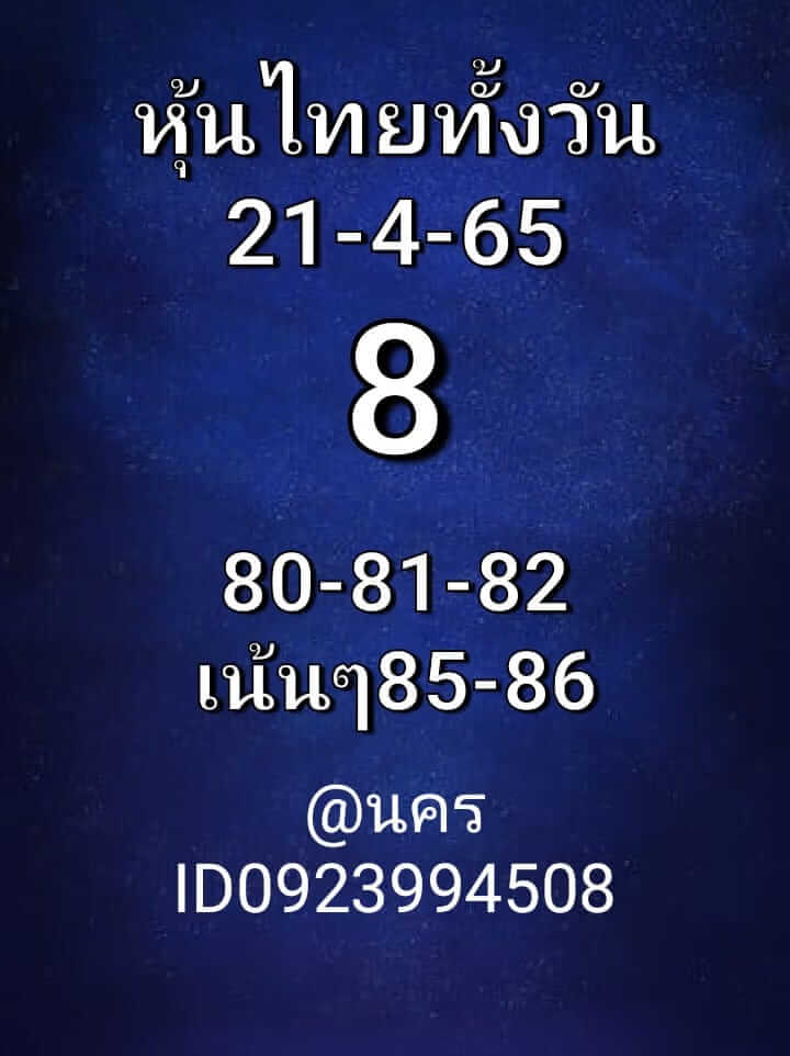 หวยหุ้นวันนี้ 21/4/65 ชุดที่ 10