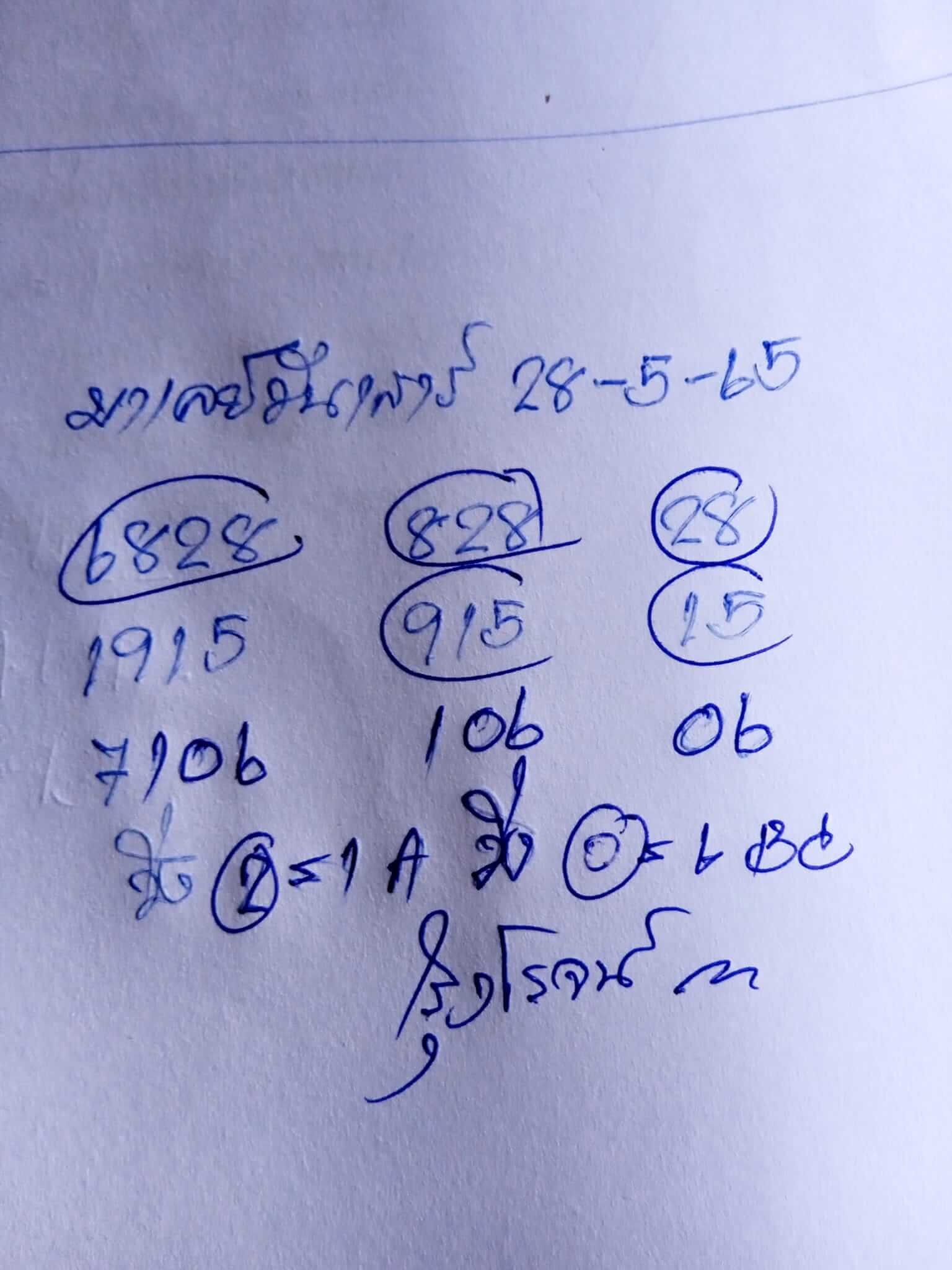 หวยมาเลย์วันนี้ 28/5/65 ชุดที่ 10