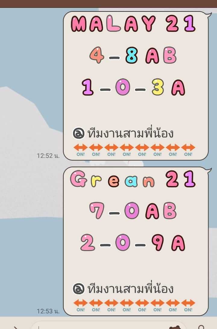 หวยมาเลย์วันนี้ 21/5/65 ชุดที่ 7