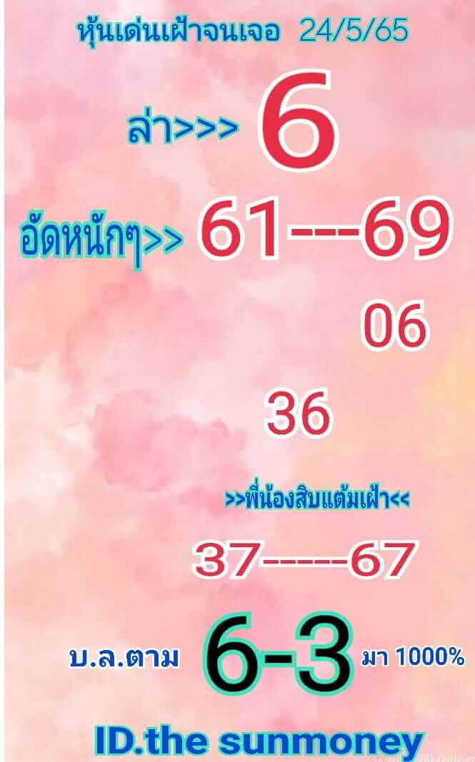 หวยหุ้นวันนี้ 24/5/65 ชุดที่ 10