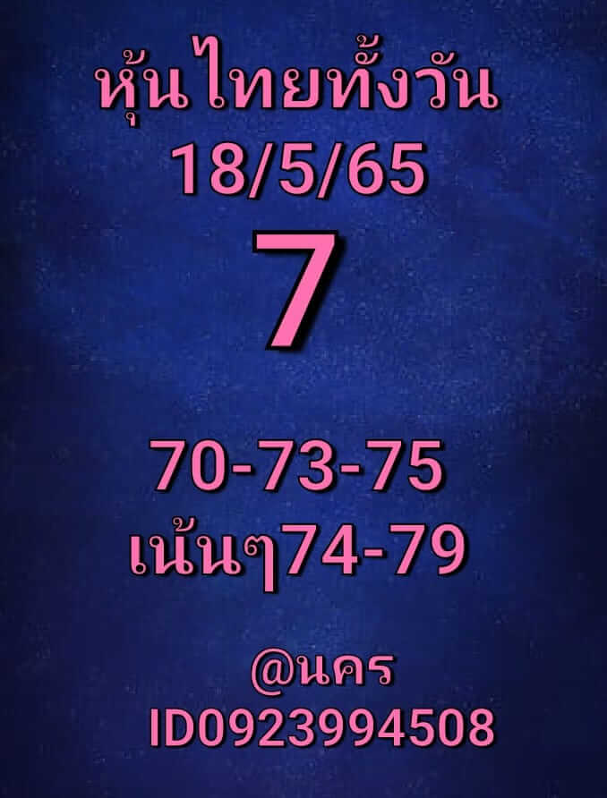 หวยหุ้นวันนี้ 18/5/65 ชุดที่ 4