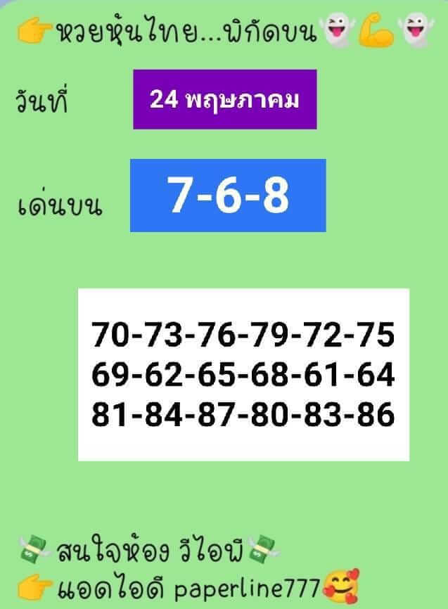 หวยหุ้นวันนี้ 24/5/65 ชุดที่ 2