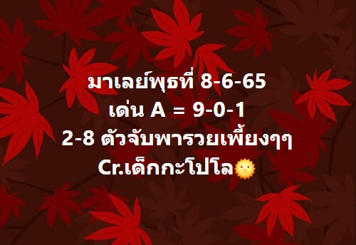 หวยมาเลย์วันนี้ 8/6/65 ชุดที่ 6