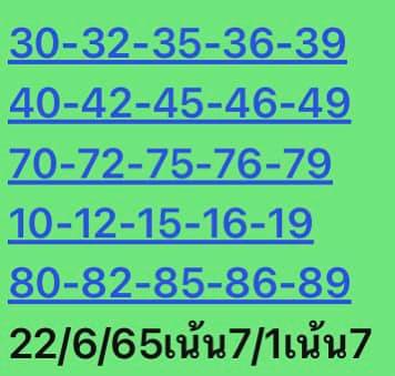 หวยหุ้นวันนี้ 22/6/65 ชุดที่ 2