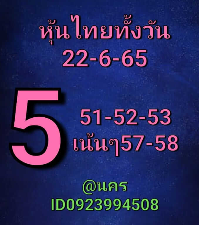 หวยหุ้นวันนี้ 21/6/65 ชุดที่ 4