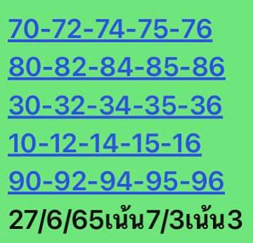 หวยหุ้นวันนี้ 27/6/65 ชุดที่ 2