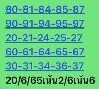 หวยหุ้นวันนี้ 20/6/65 ชุดที่ 1