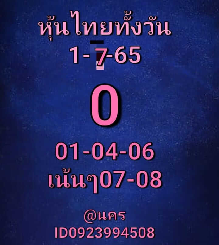 หวยหุ้นวันนี้ 1/7/65 ชุดที่ 3