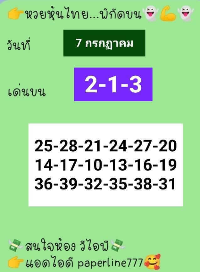 หวยหุ้นวันนี้ 7/7/65 ชุดที่ 2