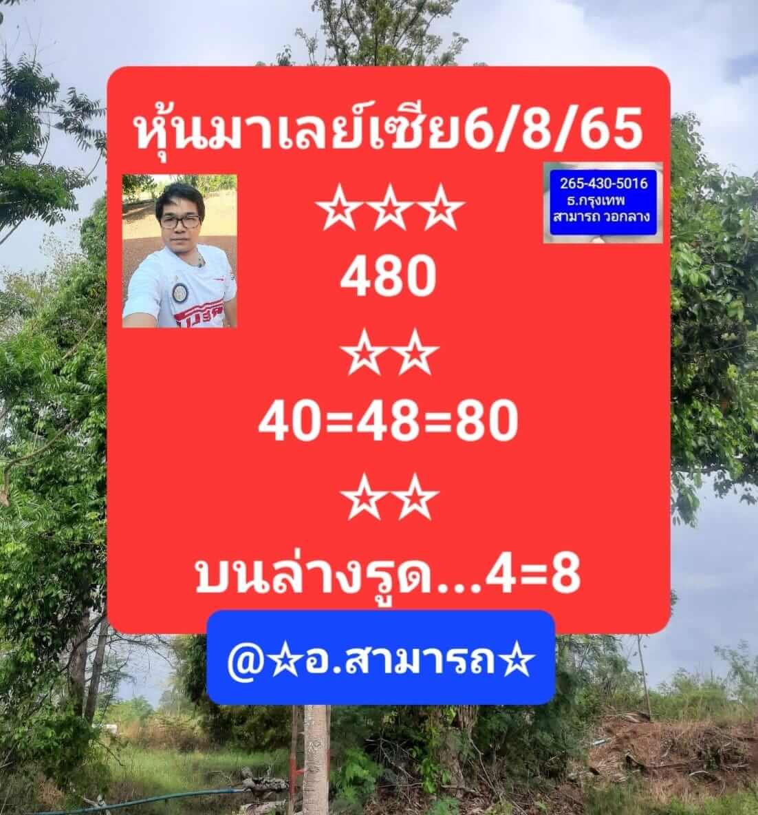 หวยมาเลย์วันนี้ 6/8/65 ชุดที่ 9