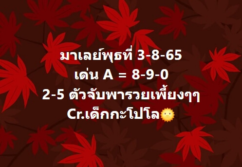 หวยมาเลย์วันนี้ 3/8/65 ชุดที่ 7