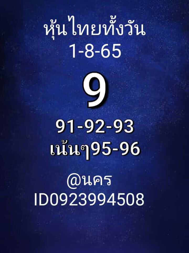 หวยหุ้นวันนี้ 1/8/65 ชุดที่ 3