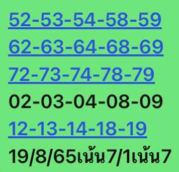 หวยหุ้นวันนี้ 19/8/65 ชุดที่ 7