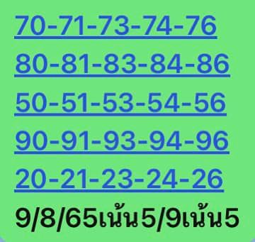 หวยหุ้นวันนี้ 9/8/65 ชุดที่ 8