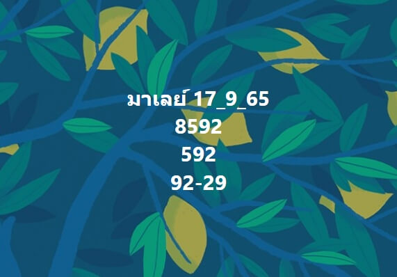 หวยมาเลย์วันนี้ 17/9/65 ชุดที่ 3