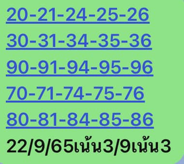 หวยหุ้นวันนี้ 22/9/65 ชุดที่ 2