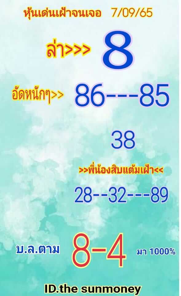 หวยหุ้นวันนี้ 7/9/65 ชุดที่ 5