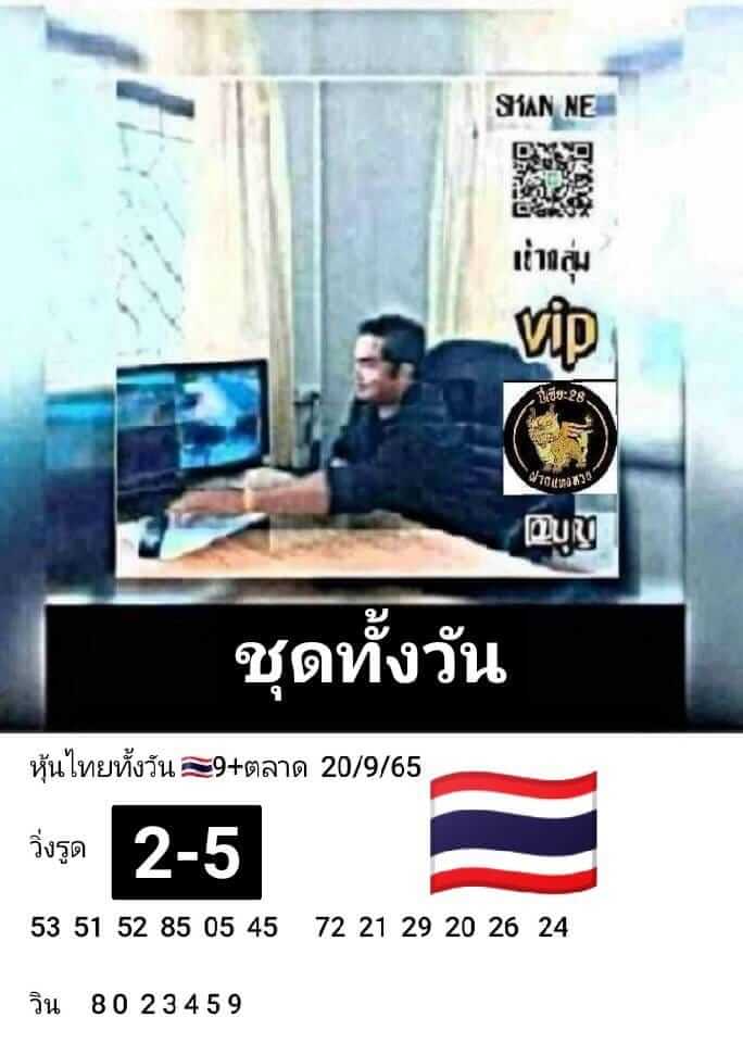 หวยหุ้นวันนี้ 20/9/65 ชุดที่ 3