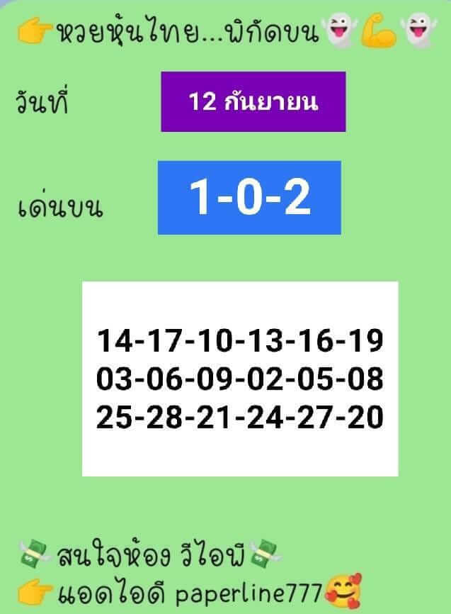 หวยหุ้นวันนี้ 12/9/65 ชุดที่ 4