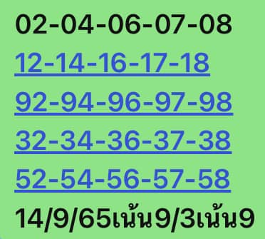 หวยหุ้นวันนี้ 14/9/65 ชุดที่ 3