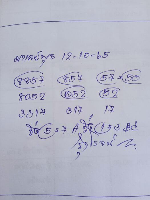 หวยมาเลย์วันนี้ 12/10/65 ชุดที่ 10