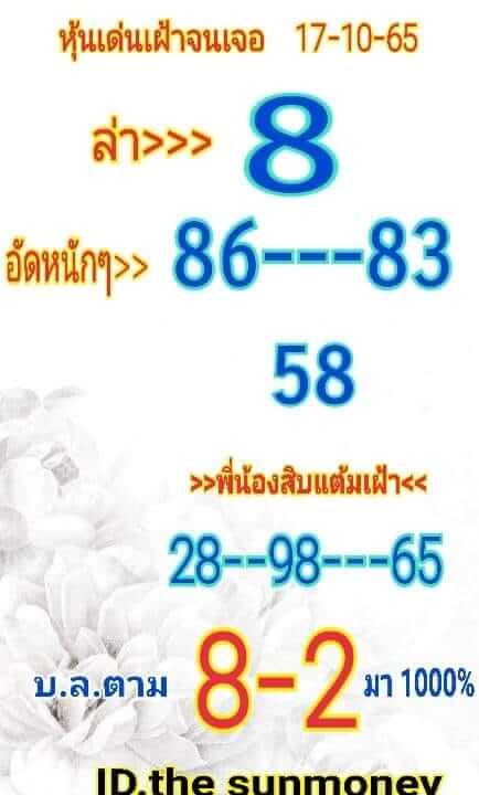 หวยหุ้นวันนี้ 17/10/65 ชุดที่ 10