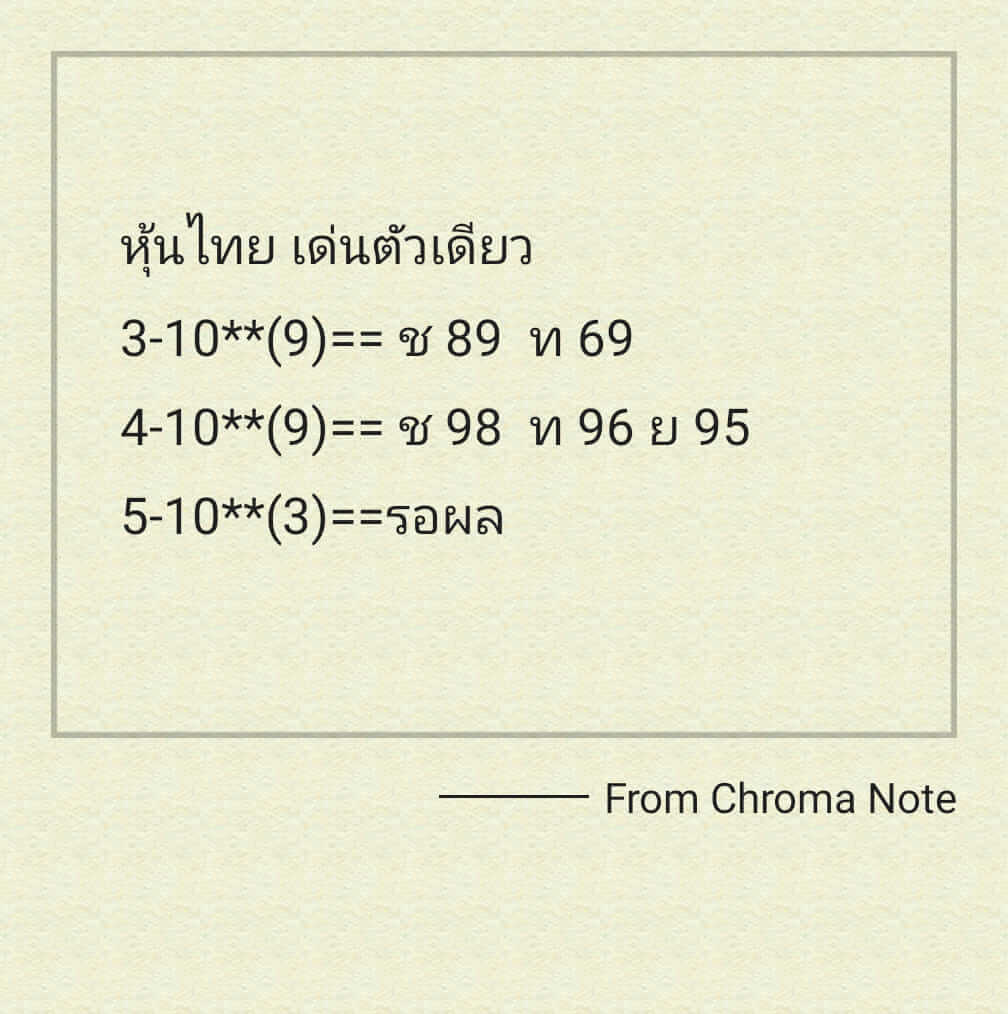 หวยหุ้นวันนี้ 5/10/65 ชุดที่ 1