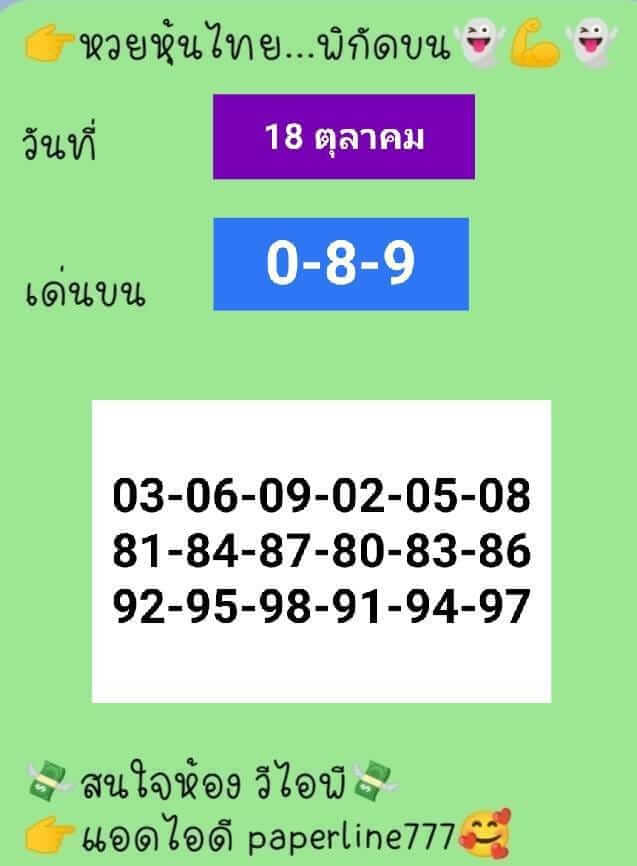 หวยหุ้นวันนี้ 18/10/65 ชุดที่ 5