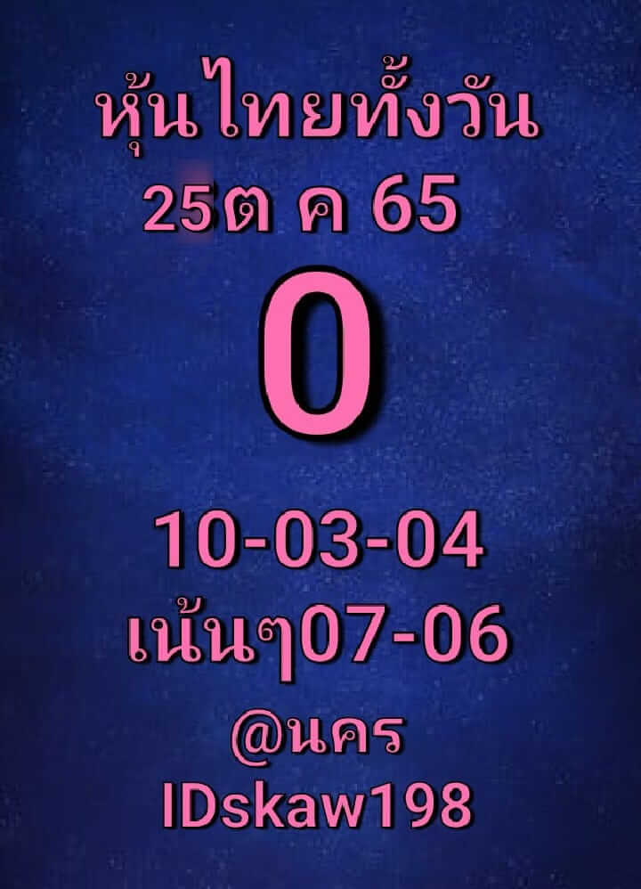 หวยหุ้นวันนี้ 25/10/65 ชุดที่ 3