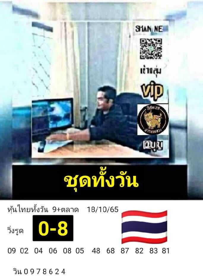 หวยหุ้นวันนี้ 18/10/65 ชุดที่ 1