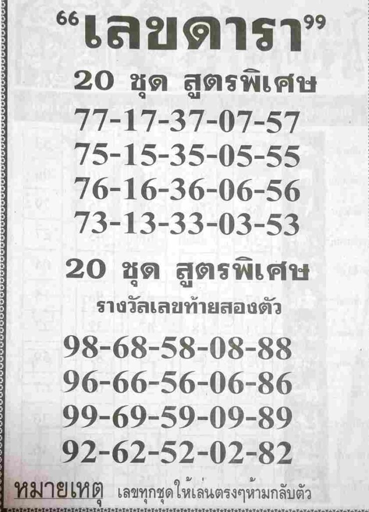เลขดารา 1/12/65